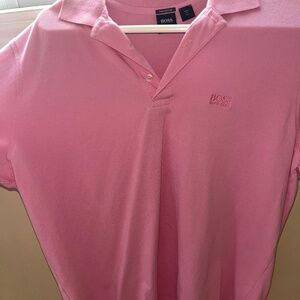 boss pink polo